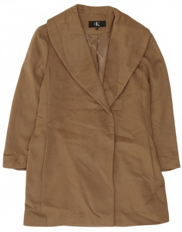 Cappotto oversize da donna Calvin Klein UK 18 XL Beige Lana