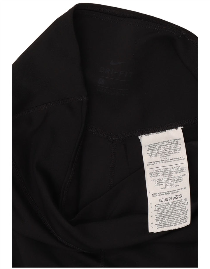 Leggings corti Nike da donna Dri Fit Graphic Crop UK 8 piccoli poliestere nero