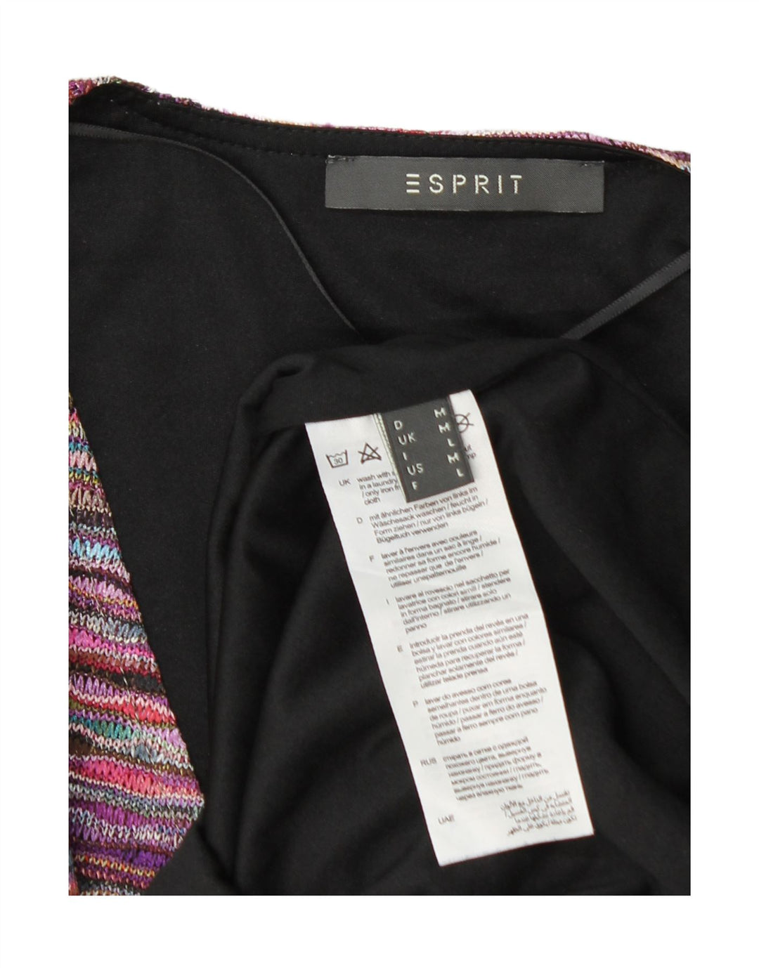 Abito tubino senza maniche da donna Esprit UK 12 medio a righe multicolore