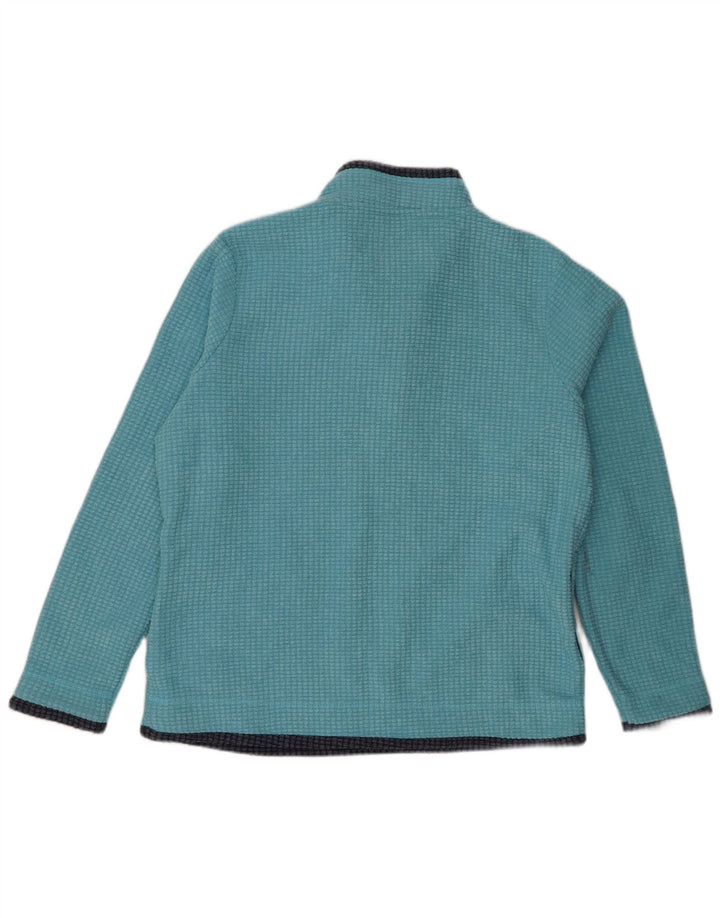 Maglione in pile da donna con collo con zip Weird Fish UK 16 grande poliestere blu