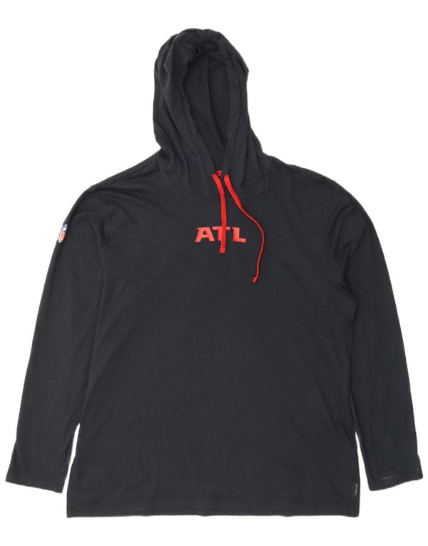 Nike Uomo Atlanta Falcons Felpa con cappuccio grafica Top manica lunga Large Blu Navy