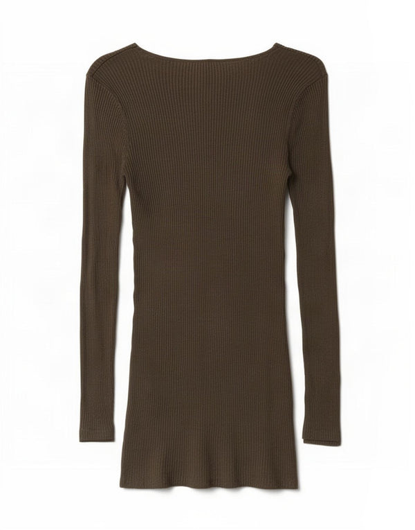 Abito maglione a maniche lunghe da donna Oasis UK 10 piccolo in viscosa kaki