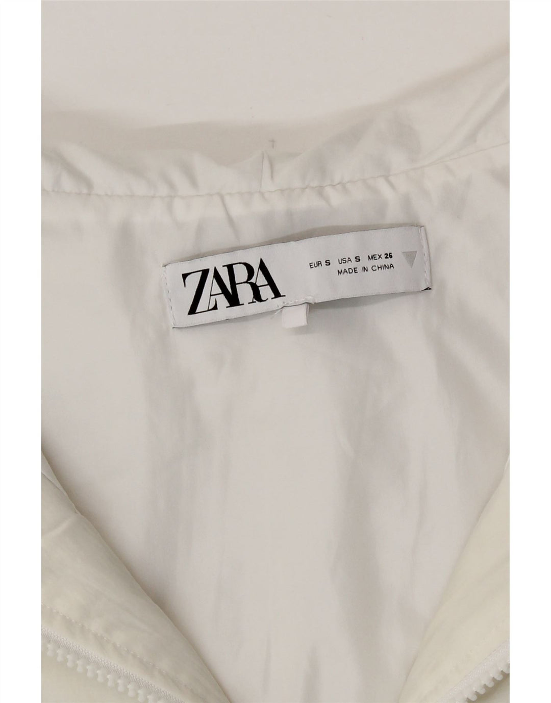 Gilet corto con cappuccio da donna Zara UK 10 piccolo bianco