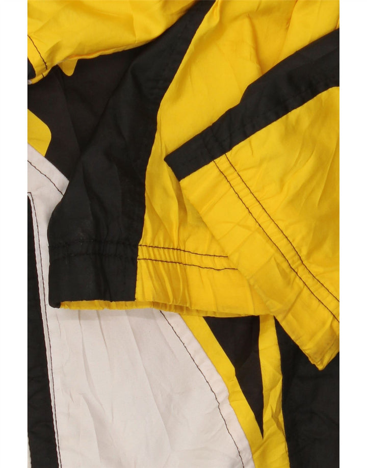 Giacca antipioggia ASICS da uomo con cappuccio UK 40 Large Black Colourblock