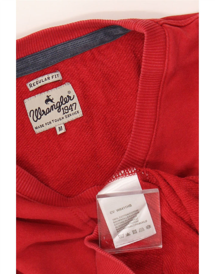 Felpa Wrangler da uomo con vestibilità regolare, in cotone rosso medio