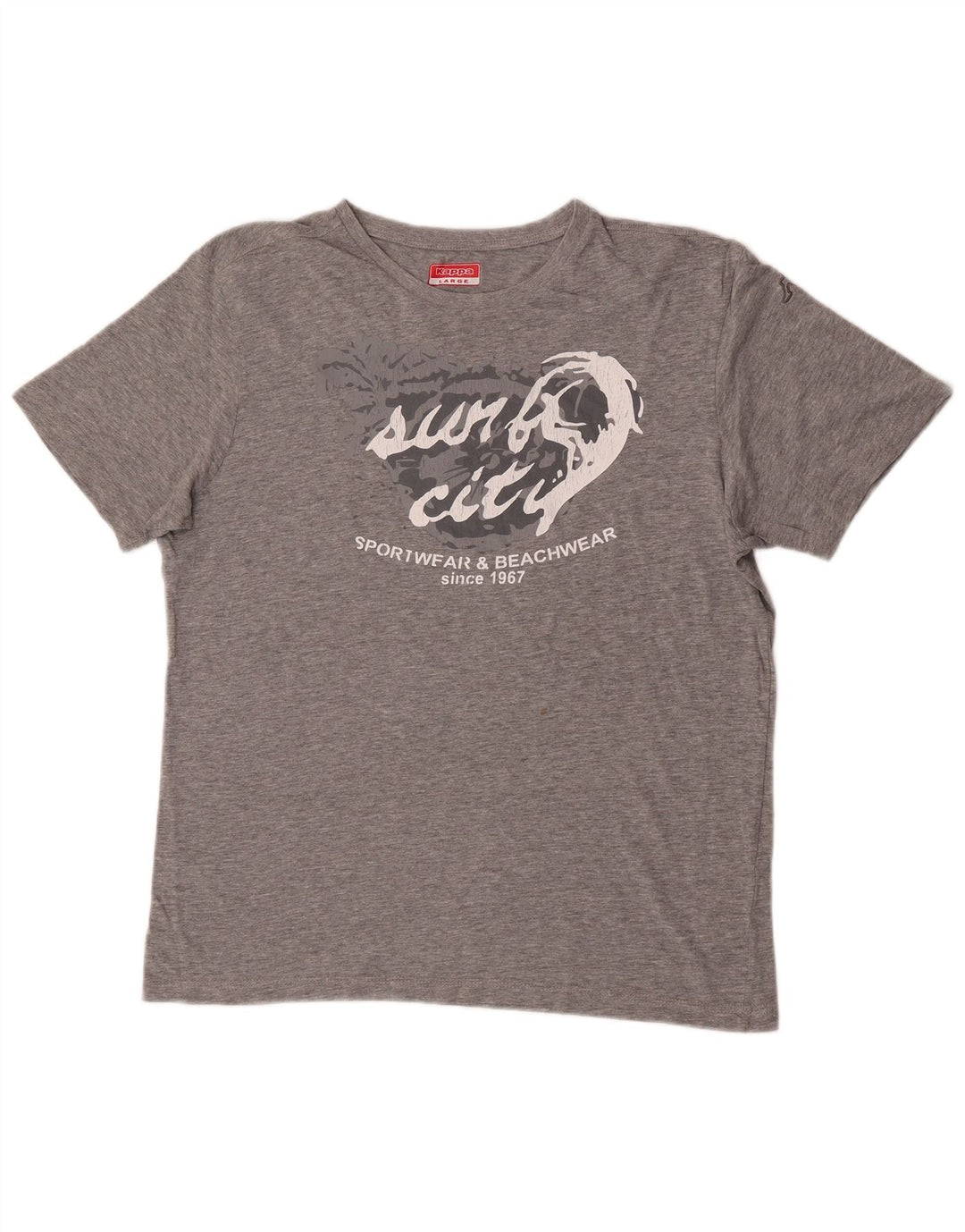 T-shirt grafica da uomo Kappa grande grigia