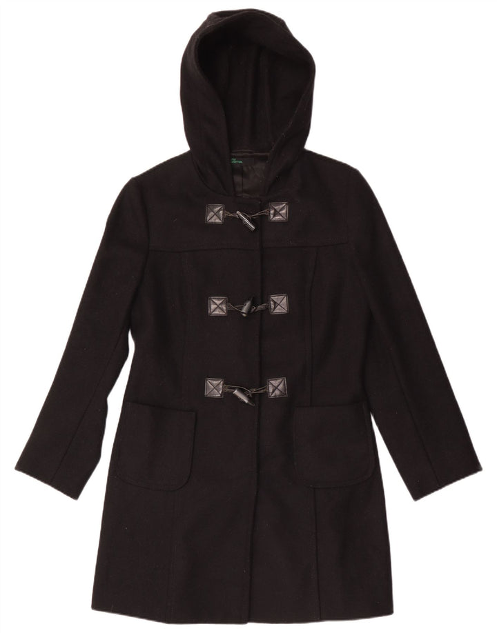 Montgomery con cappuccio da donna Benetton IT 42 medio nero in lana
