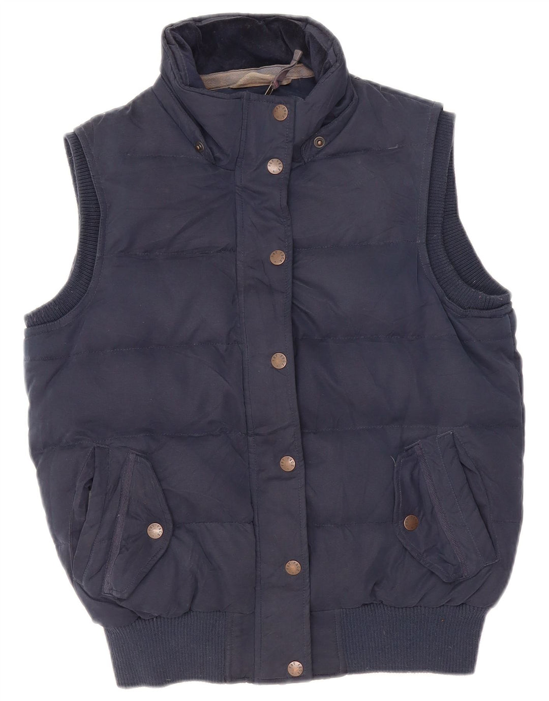 Gilet imbottito in sherpa da donna Fat Face UK 12 medio poliestere blu navy