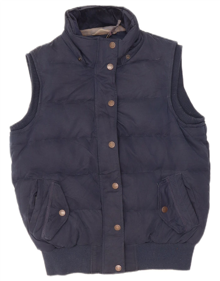 Gilet imbottito in sherpa da donna Fat Face UK 12 medio poliestere blu navy