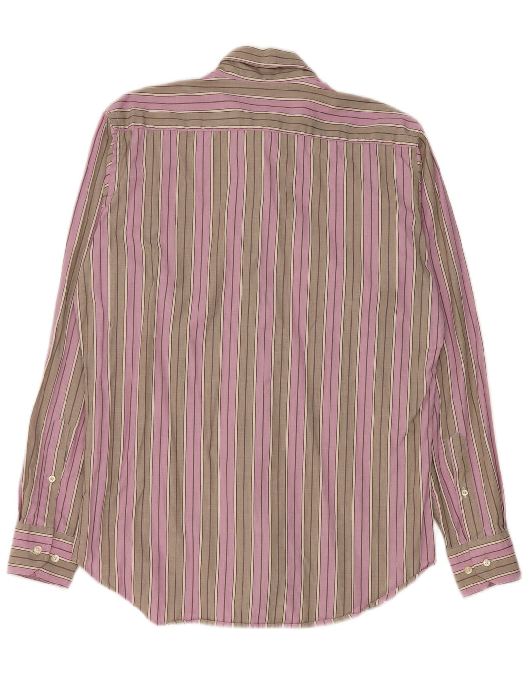 Camicia Etro Uomo Taglia 40 Cotone Rigato Grigio Medio