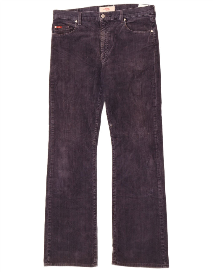 Pantaloni Lee da uomo in velluto a coste Bootcut Cooper W34 L33 cotone blu navy