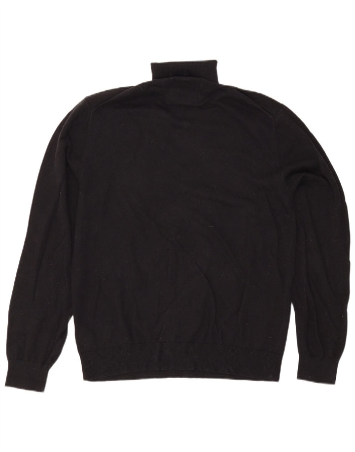 Maglione maglione collo alto da uomo Jack Wills grande cotone nero