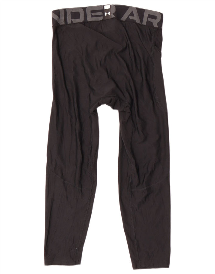Under Armour Mens Heat Gear Graphic Capri Leggings medio nero