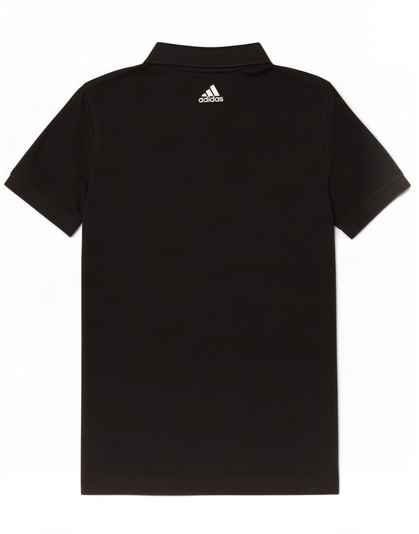 Adidas Boys Polo Shirt 11-12 Years Black Polyester