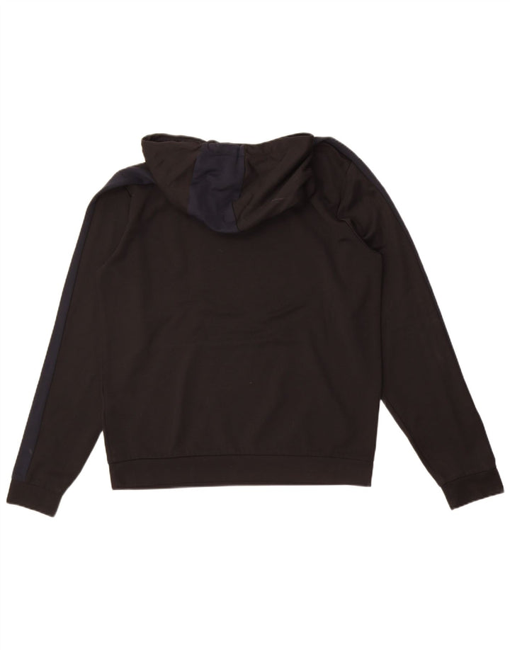 Maglione con cappuccio grafico da uomo Armani Exchange, poliestere nero medio