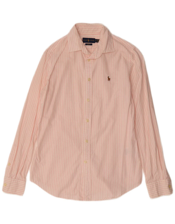 Camicia slim fit da uomo Ralph Lauren piccola in cotone a righe rosa