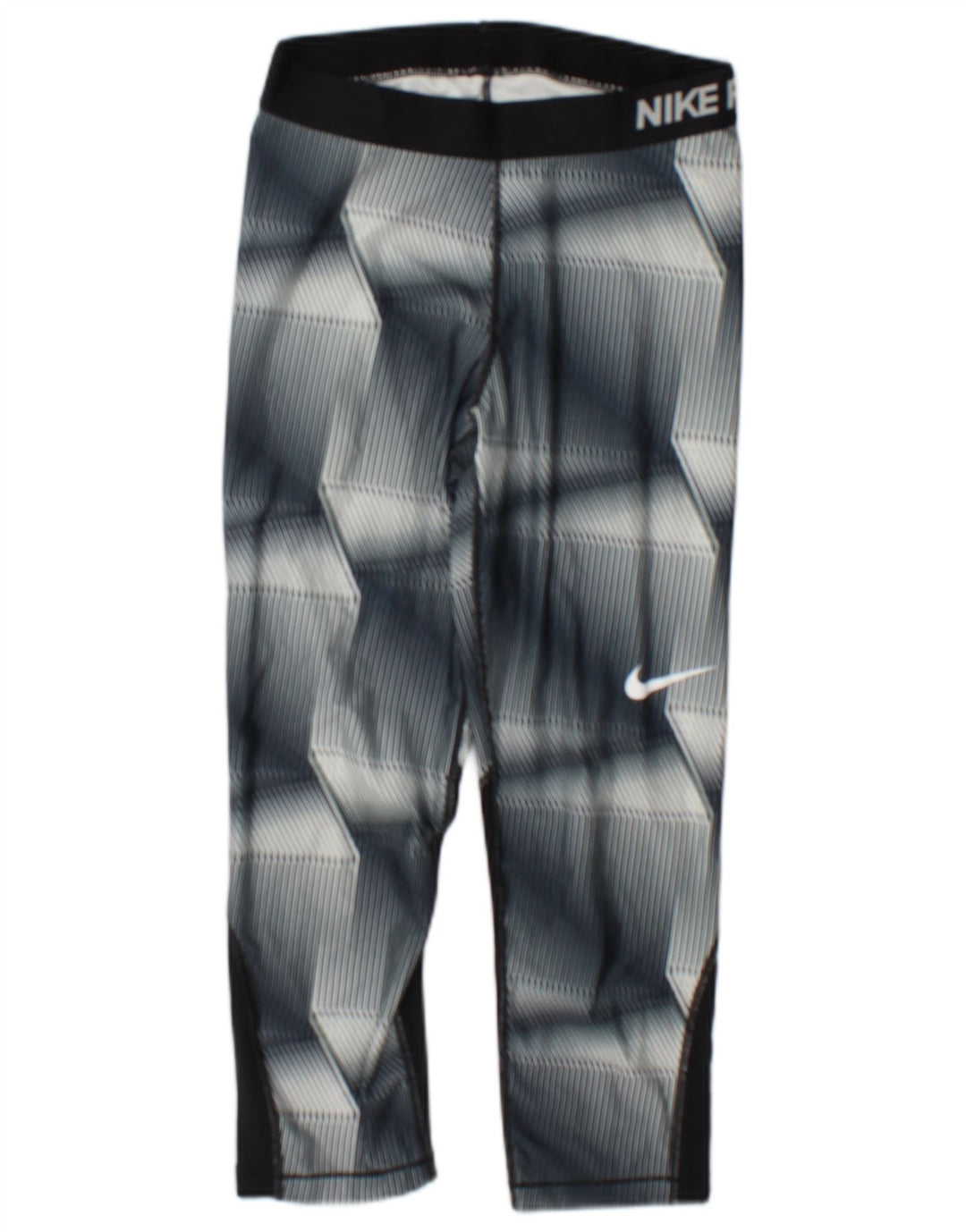 Leggings Nike Dri Fit Capri da donna UK 12 Poliestere geometrico grigio medio