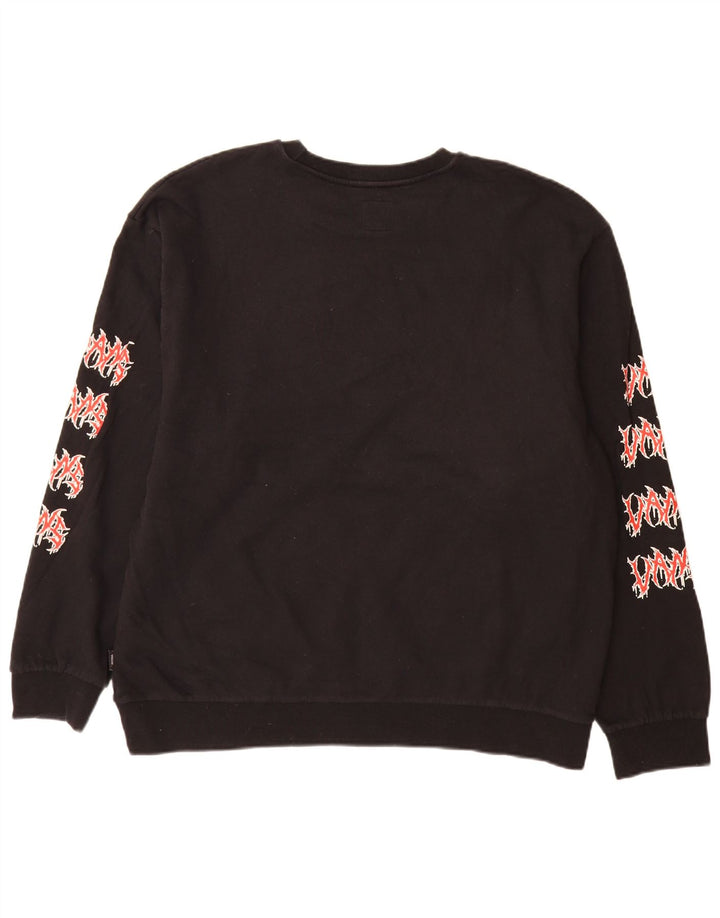 Felpa con grafica rilassata da uomo di Vans, XL, cotone nero