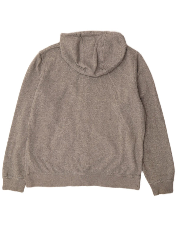 Maglione con cappuccio e zip da uomo NIKE grande in cotone grigio