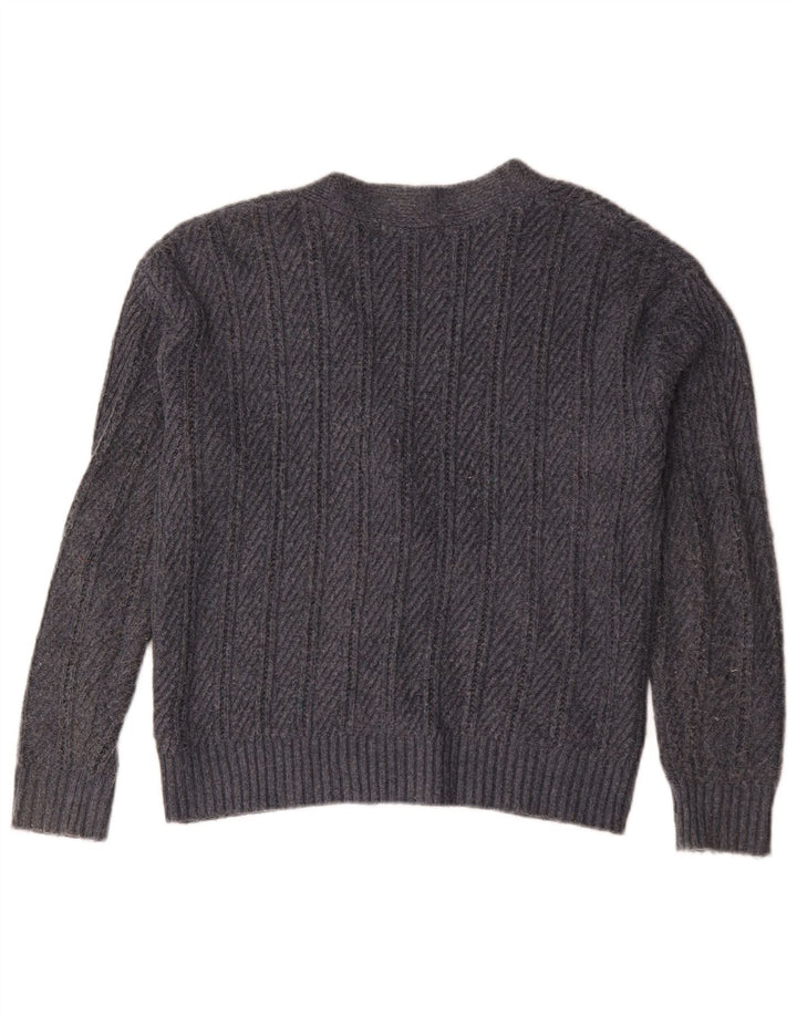 Maglione cardigan oversize da donna Marks & Spencer UK 10 piccolo grigio