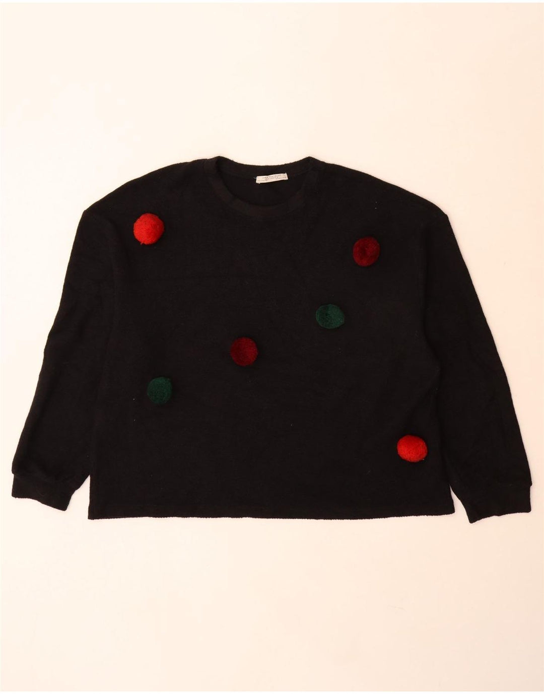Felpa oversize da donna Zara UK 10 piccolo pois nero