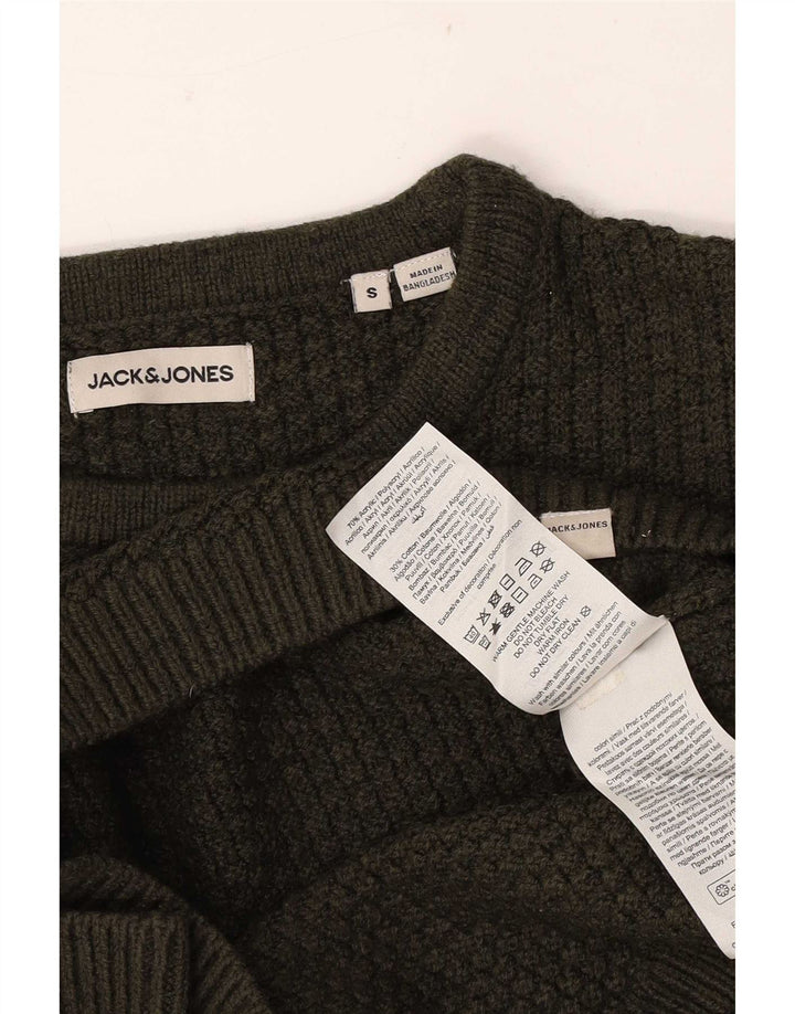 Maglione maglione girocollo da uomo Jack & Jones piccolo acrilico kaki