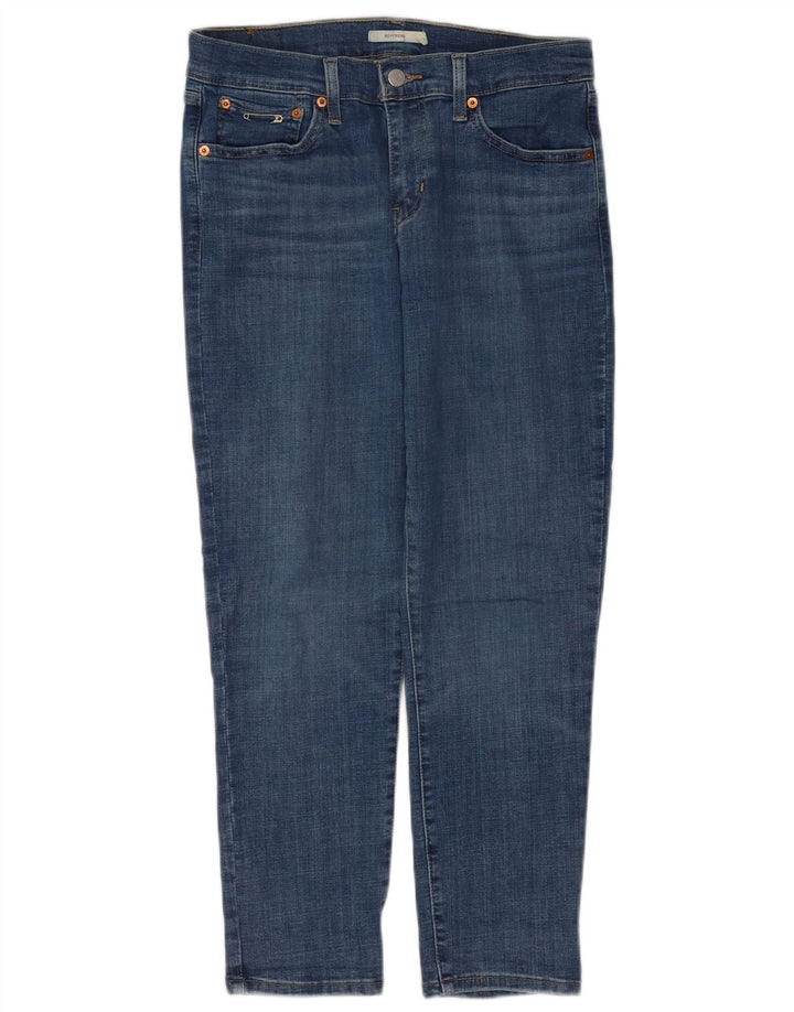 Jeans cropped da donna Levi's Boyfriend W28 L26 cotone blu