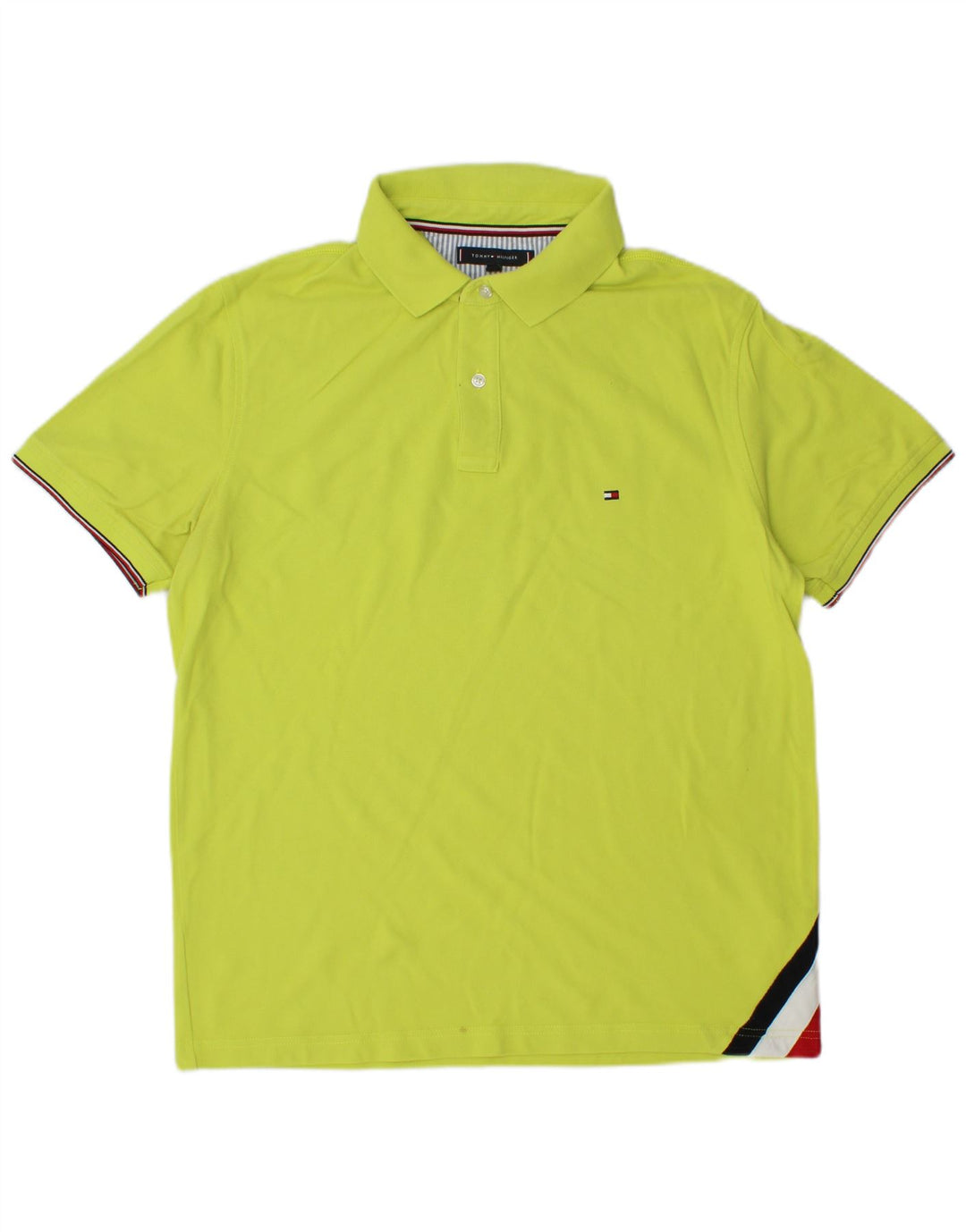 TOMMY HILFIGER Polo slim fit da uomo XL in cotone giallo