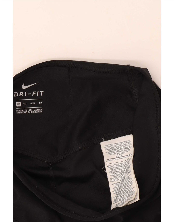 Leggings grafici Nike da donna Dri Fit UK 4 XS poliestere nero