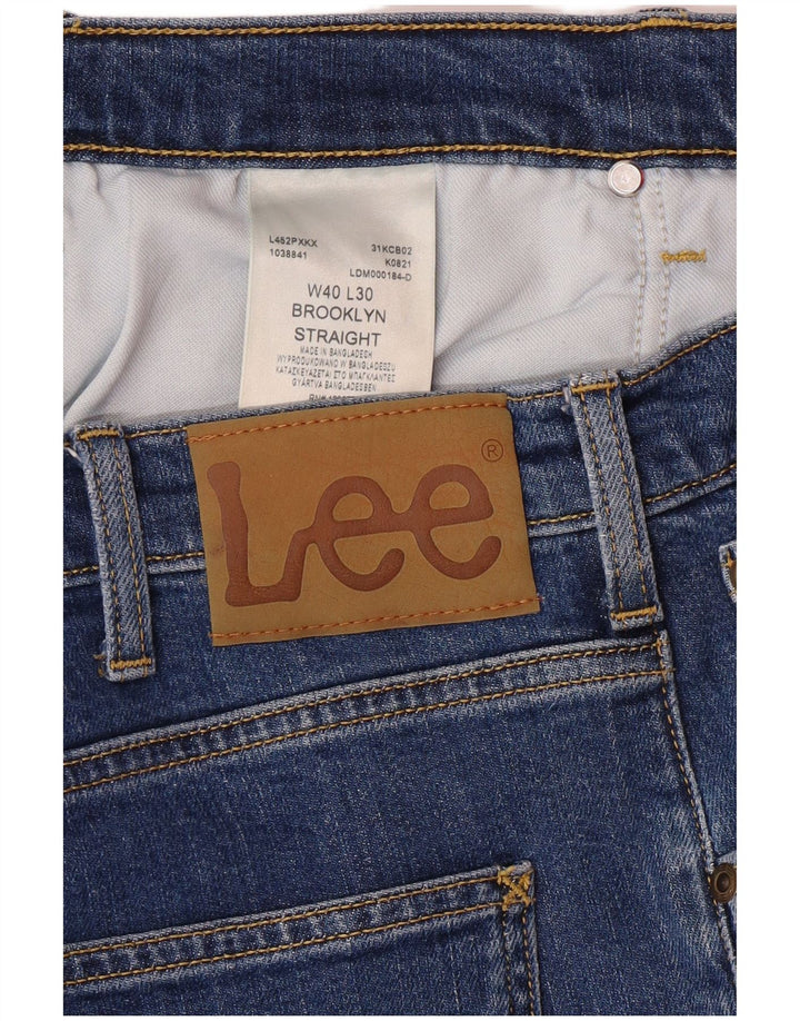 Jeans dritti da uomo LEE Brooklyn W40 L30 in cotone blu