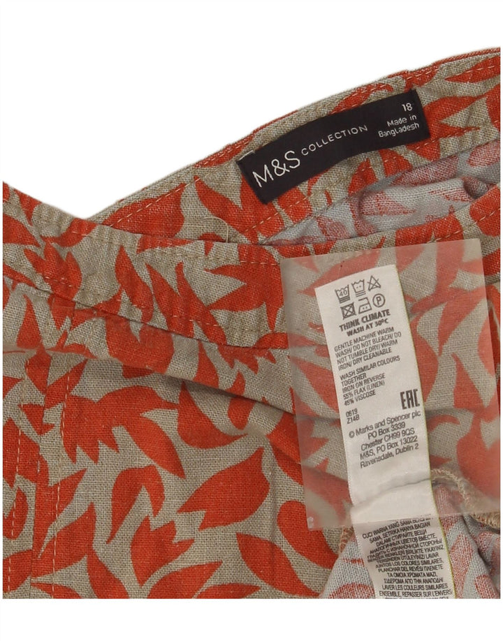 Abito a trapezio senza maniche da donna Marks & Spencer UK 18 XL floreale multicolore