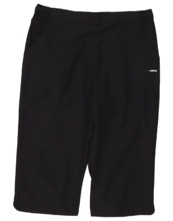 Pantaloncini Bermuda da donna Adidas UK 16 Large W34 cotone nero