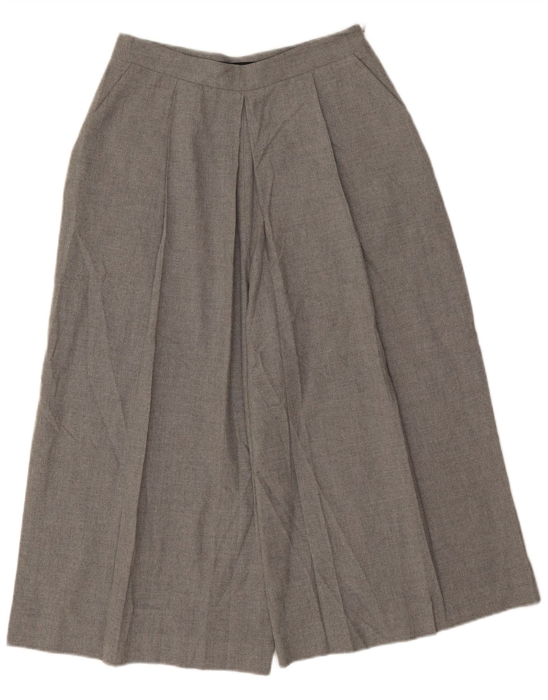 Pantaloni Capri Cullotes da donna Zara piccoli W26 L19 poliestere screziato grigio