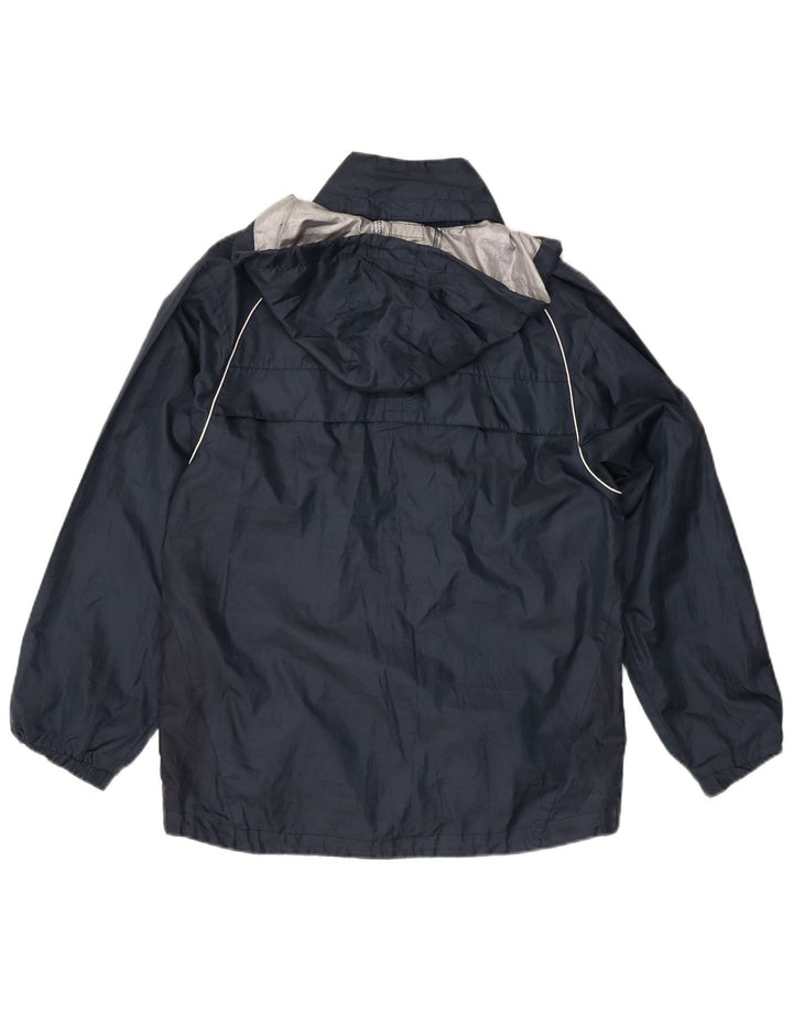Giacca antipioggia con cappuccio da uomo Umbro UK 36 Small Blu Navy Poliestere