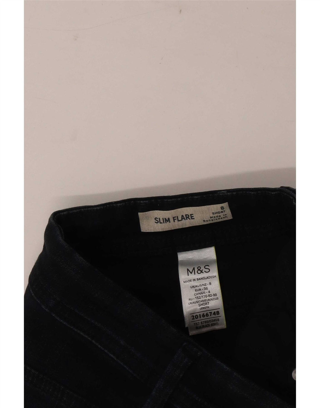 Jeans svasati slim da donna Marks & Spencer UK 8 piccoli W26 L28 blu navy