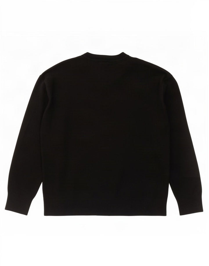 Maglione Zara da uomo girocollo grande in viscosa nera