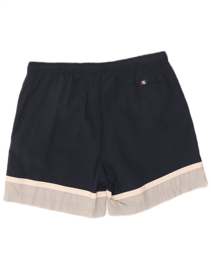 CHAMPION Pantaloncini da bagno da uomo grandi color block blu navy