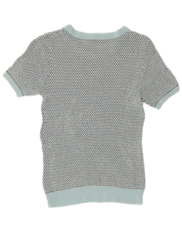 Maglione corto girocollo da donna Zara UK 12 verde medio maculato