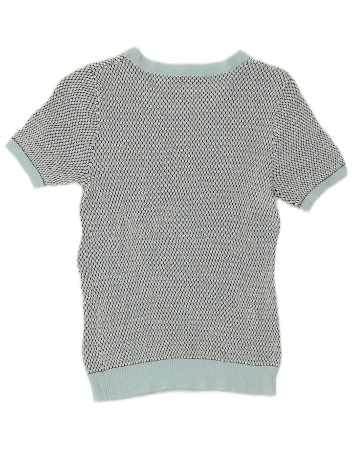 Maglione corto girocollo da donna Zara UK 12 verde medio maculato