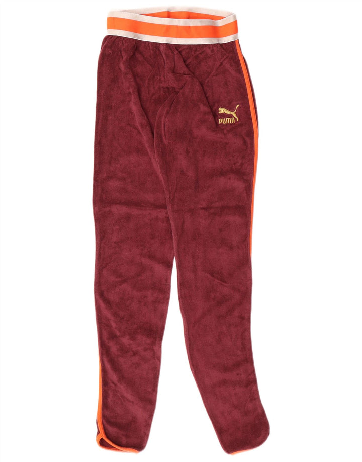 Pantaloni della tuta da donna Puma UK 10 piccoli bordeaux
