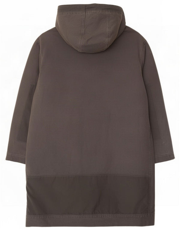 Murphy & Nye Giacca a vento da uomo in cotone cerato con cappuccio UK 42 XL Grigio