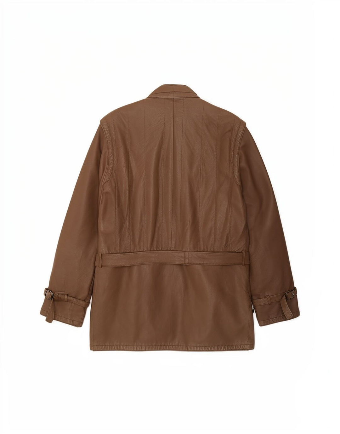 Giacca in pelle vintage da uomo UK 34 XS in pelle marrone