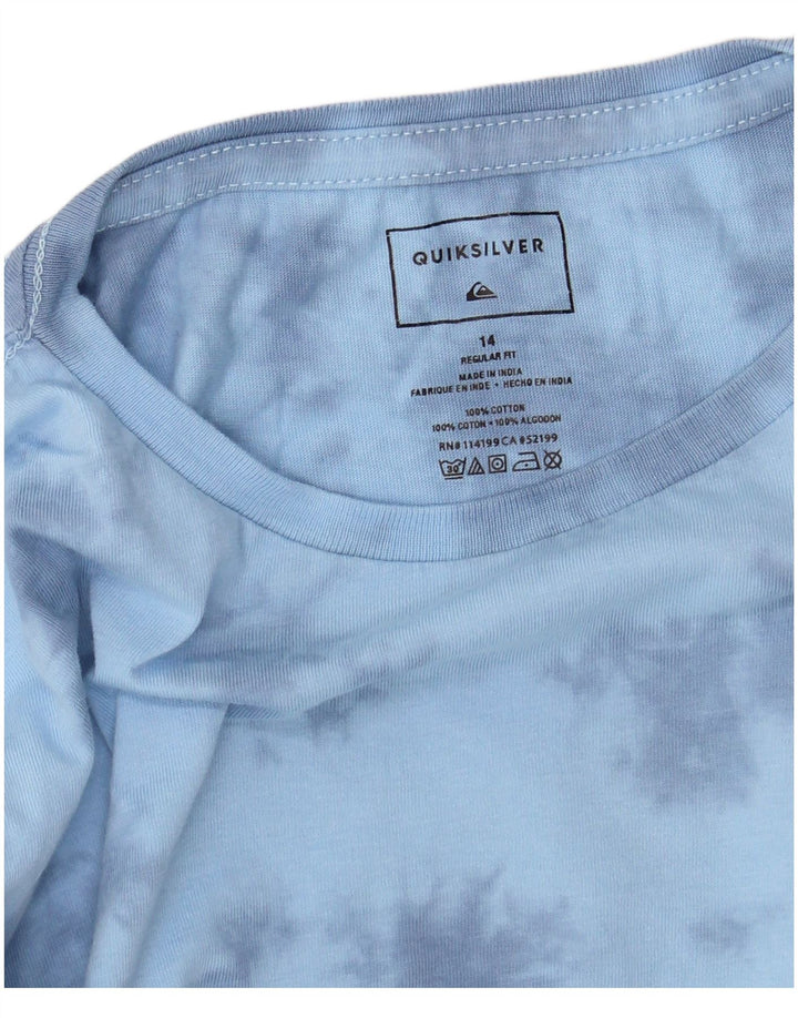 Quiksilver Ragazzi Regular Fit Pullover Tuta da Ginnastica Top 13-14 Anni Blu Tie Dye