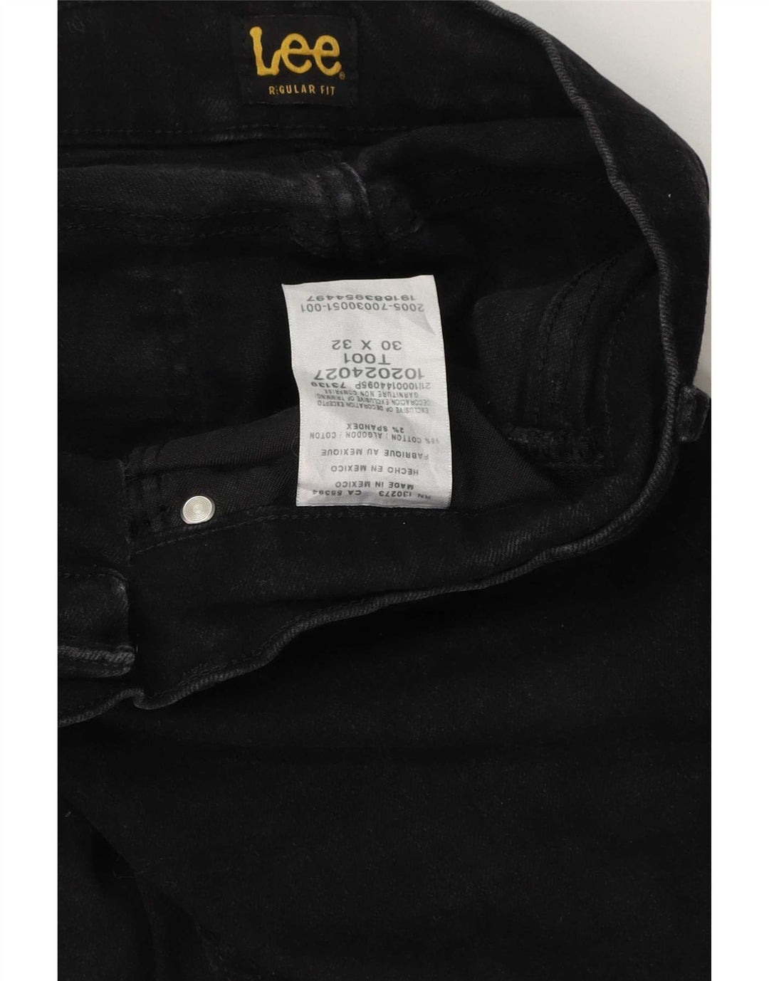 Jeans dritti Lee da uomo vestibilità regolare W30 L32 cotone nero