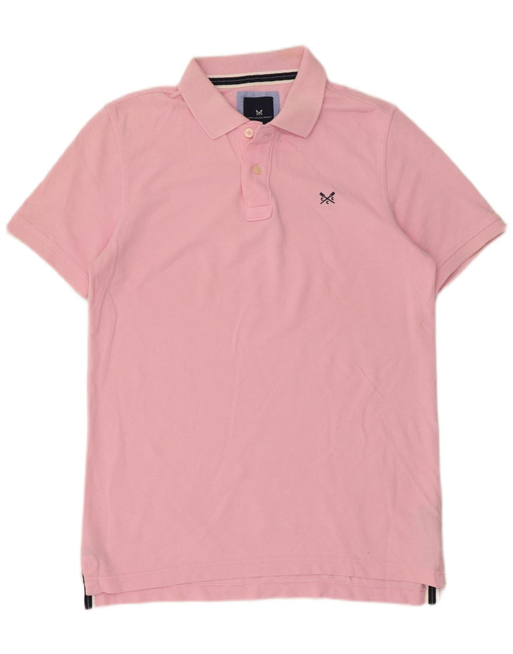 Crew Clothing Polo da uomo piccola in cotone rosa