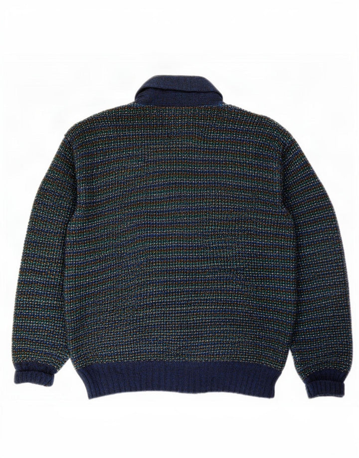 Missoni Maglione Cardigan da Uomo in Lana a Righe Medie Multicolori
