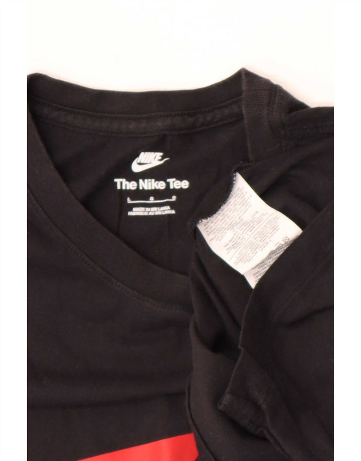 T-shirt grafica da uomo Nike Top grande in cotone nero
