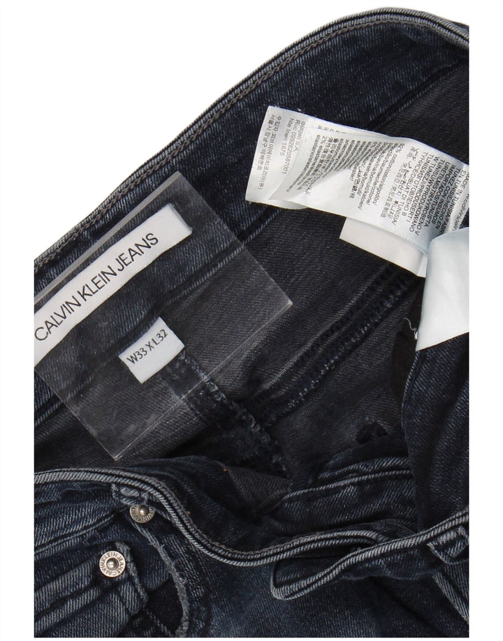CALVIN KLEIN Jeans slim da uomo W33 L32 cotone blu navy