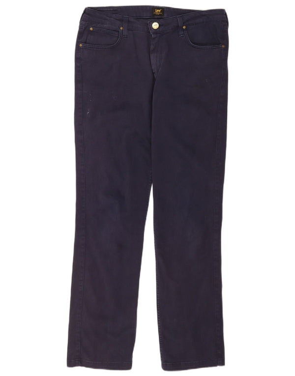 Pantaloni casual dritti Marion da donna Lee W31 L30 cotone blu navy