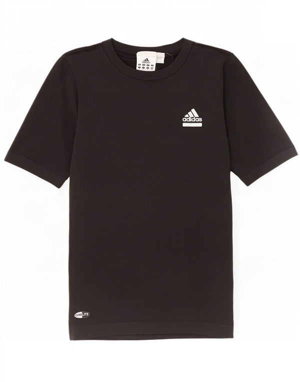 T-shirt Adidas Climalite da donna Top UK 12 Medium Nero Poliammide